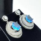 Brincos Caracol Cravejado Pavé De Zirconias Banhado 2384