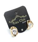 Brincos Chapéu Zirconia Banho Ouro 18k 2418