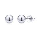 Brincos ChicSilver 925 Sterling Silver Ball Stud 5 mm para mulheres