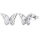 Brincos ChicSilver Butterfly 925 Sterling Silver Small Studs