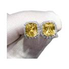 Brincos Clássicos Femininos Em Forma De Almofada Com Zircônia Cúbica Para Casamento, Noivado E