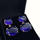 Brincos Com Pedra Cristal Banho De Ouro 18k 1085