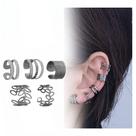 Brincos Conjunto Kit 5 Ear Cuff Pressão Estilo Elegante e Versátil