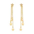 Brincos corrente estrela ouro