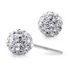 Brincos Crystalline Azuria 925 em prata esterlina 8mm para mulheres