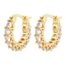 Brincos de Argola de Ouro com Zircônias AAA - Presente Vnox