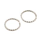 Brincos De Argola Em Aço Inoxidável 316L 20G Com Design Torcido 0.8x8mm Para Septo, Hélice, Nariz,