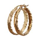 Brincos De Argola Em Aço Inoxidável Cor Dourada De 3CM Para Mulheres, Bijuteria Elegante E Fashion