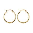 Brincos De Argola Femininos Em Aço Inoxidável Prateado Com Banho De Ouro 14K, 4 Pares Empilháveis, Brincos De Argola Femininos Em Aço Inoxidável Prateado Com Banho De Ouro 14K, 4 Pares Empilháveis,