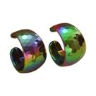 Brincos De Argola Geométricos Vintage Com Gradiente De Cores Para Mulheres, Joias De Moda Punk Para Brincos De Argola Geométricos Vintage Com Gradiente De Cores Para Mulheres, Joias De Moda Punk Para