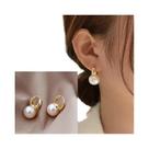 Brincos De Argola Minimalistas Em Prata Com Pérolas Para Casamento, Joia Feminina, Presente Da Moda