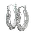 Brincos de Argola Ocos em Prata - Estilo Coreano em Formato de U - Joias para Festa