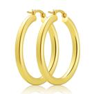 Brincos de argola Oyoree banhados a ouro 18K para mulheres com 40 mm de diâmetro