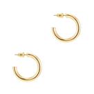 Brincos de argola PAVOI em ouro amarelo 14 quilates 30 mm para mulheres com 3,5 mm de espessura