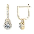 Brincos de Argola Pendurados de Moissanita - Prata S925 - 5mm 0,5ct