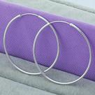 Brincos De Argola Prateados 35 50 60mm Redondos Para Mulheres, Joia De Moda Para Casamento, Noivado,