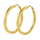 Brincos de argola PROSTEEL Thick Gold em aço inoxidável para mulheres