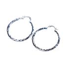 Brincos De Argola Redondos Femininos De Prata Esterlina 925, 40 Mm, Joias Da Moda Para Festas,