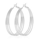 Brincos de argola Senteria 925 em prata esterlina para mulheres 50 mm Brincos de argola Senteria 925 em prata esterlina para mulheres 50 mm