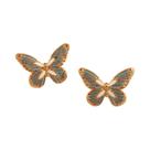 Brincos De Borboleta Vintage Francesa Para Mulheres Em Aço Inoxidável 316L Com Esmalte, Joias