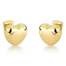 Brincos de Coração com Zircônia - Banhados a Ouro 18K para Sofisticação Diária Brincos de Coração com Zircônia - Banhados a Ouro 18K para Sofisticação Diária