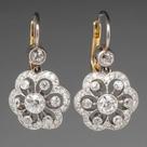 Brincos De Cristal Branco Em Forma De Flor Para Mulheres, Joias De Casamento Da Moda, Micro Pave De