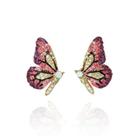 Brincos De Cristal Multicoloridos Em Forma De Borboleta Para Mulheres E Meninas, Joias Elegantes