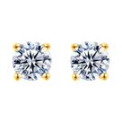Brincos De Diamante Moissanite Em Prata Esterlina 925 Com Revestimento Em Ouro Para Mulheres, Corte