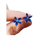 Brincos de Flor com Zircônia Cúbica - Joia Elegante para Festa