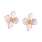 Brincos De Flor Rosa E Branca Para Mulheres E Meninas, Joias Modernas E Fofas Obega Primavera Verão