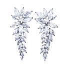 Brincos De Moda Feminina Com Zircônia Em Forma De Folha, Joias Para Casamento E Festas