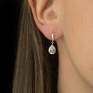 Brincos De Ouro 18k - Top Gota Zircônia 6x8mm