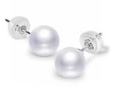 Brincos de pérola 8mm em prata 925 Brincos de pérola 8mm em prata 925