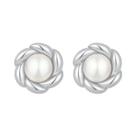 Brincos De Pérola Mini Flor Com Banho De Ouro 18K À Prova d'Água Joias Vintage Presente