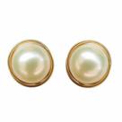 Brincos De Pérola Rococó 7mm Em Ouro 18k Brincos De Pérola Rococó 7mm Em Ouro 18k