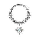 Brincos De Piercing Femininos De Moda Em Aço Inoxidável Com Cristal, Argolas Clicker Para Septo,