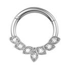 Brincos De Piercing Femininos De Moda Em Aço Inoxidável Com Cristal, Argolas Clicker Para Septo,