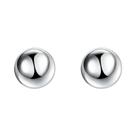 Brincos De Prata Redondos Lisos Com Pérolas 8/10/12mm Para Mulheres, Joias Para Casamento E Festa De Brincos De Prata Redondos Lisos Com Pérolas 8/10/12mm Para Mulheres, Joias Para Casamento E Festa De