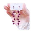 Brincos De Strass Em Forma De Rosa Vermelha Para Mulheres, Joias Vintage Para Casamento E Festa De