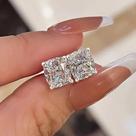 Brincos De Zircônia Cúbica Prateados Para Mulheres, Joias De Cristal Versáteis Para Piercing Na