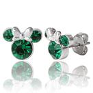 Brincos Disney Minnie Mouse May Birthstone para mulheres Brincos Disney Minnie Mouse May Birthstone para mulheres