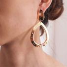 Brincos Dourado Sobrepor Delicado Feminino Festa Gold Luxo