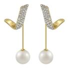 Brincos Dourado Sobrepor Delicados Feminino Festa Metal Joia -