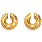 Brincos Ear Cuff Abasona banhados a ouro para mulheres, sem piercings
