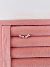 Brincos earcuff e earhook coração minimalista semi joia prata 925 e ouro18k