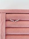 Brincos earcuff e earhook estrela semi joia prata 925 e ouro 18k