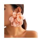Brincos Elegantes De Cetim Com Flor Grande Para Mulheres, Joias Vintage Para Festas E Casamentos Brincos Elegantes De Cetim Com Flor Grande Para Mulheres, Joias Vintage Para Festas E Casamentos