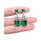 Brincos Elegantes De Pedra Verde Vintage Para Festas E Uso Diário, Joias Estilosas Para Presente De
