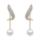 Brincos Elegantes De Pérola Com Franjas Longas E Cristais Para Mulheres, Joias De Casamento