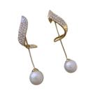 Brincos Elegantes De Pérola Com Franjas Longas E Cristais Para Mulheres, Joias De Casamento